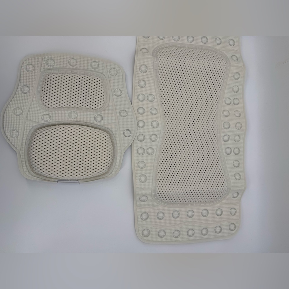Home + Solutions 2-Piece Luxury Bath Lounger Mat & Pillow Spa Comfort Non-Slip - Picture 5 of 16